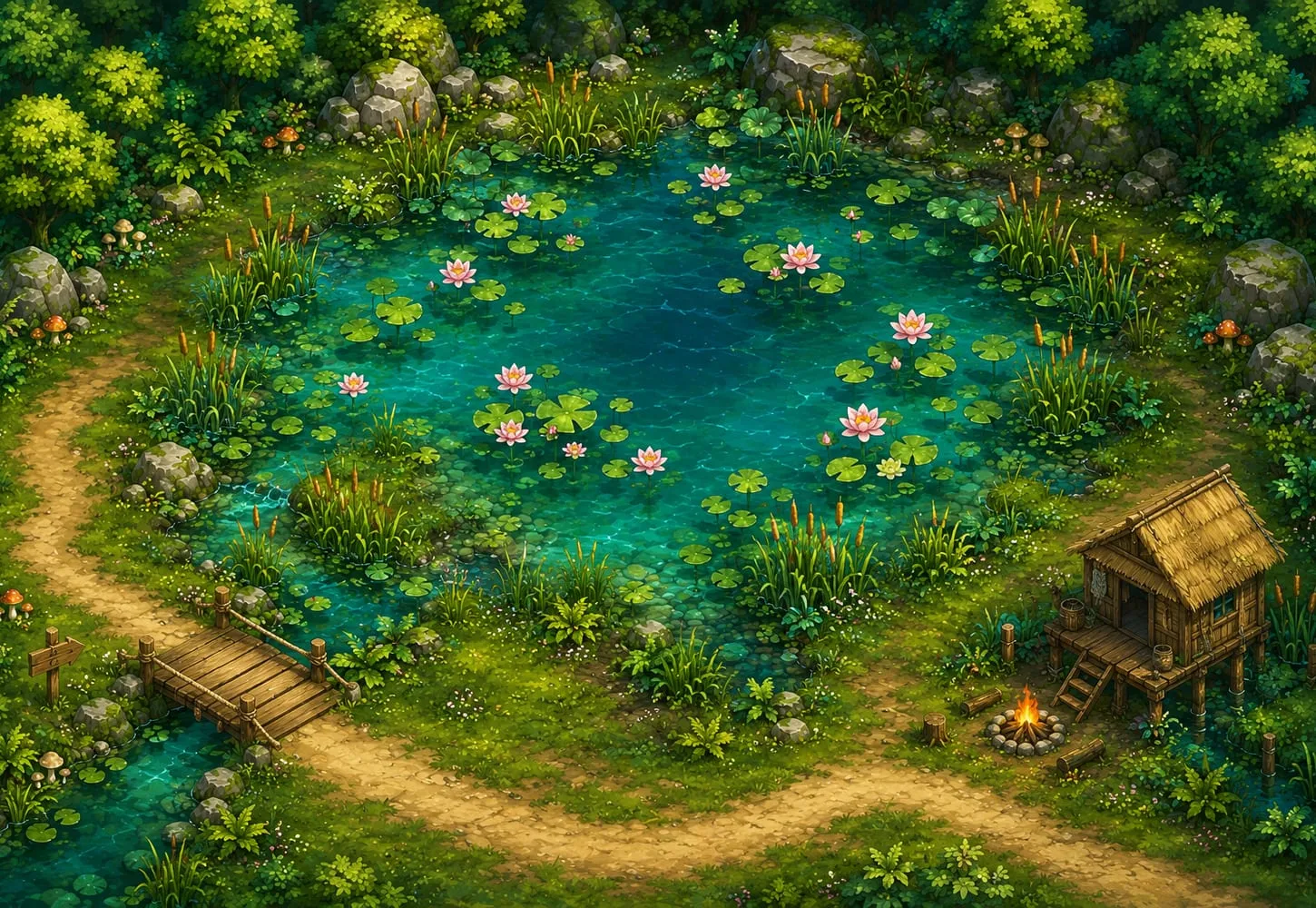 แมพ บึงบัวน้ำใส ในเกม Fishbone Cast
